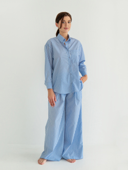 Forly Сорочка з довгим рукавом бавовняна Blue XS/S Блакитний HL0058-04-60_XS/S модель 14012796 - фото