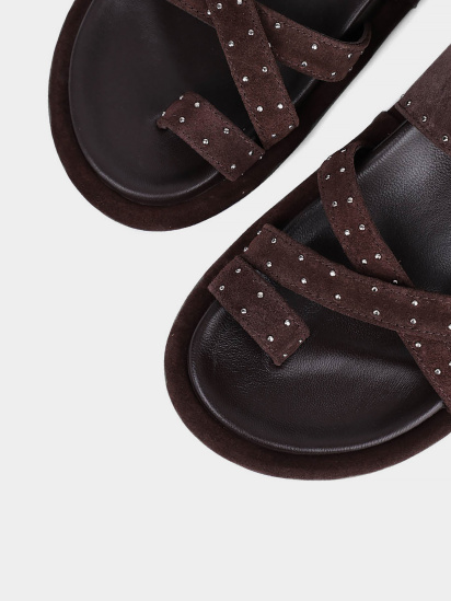 Женские сандалии Attizzare замшевые коричневые модель 444-01 — фото 5 - INTERTOP