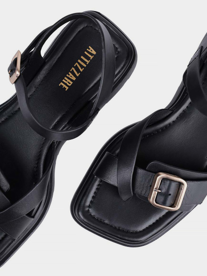 Жіночі сандалі Attizzare шкіряні чорні модель 390-3708-35 — фото 5 - INTERTOP