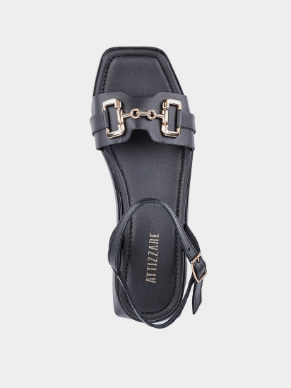 Жіночі сандалі Attizzare шкіряні чорні модель M-386 — фото 4 - INTERTOP