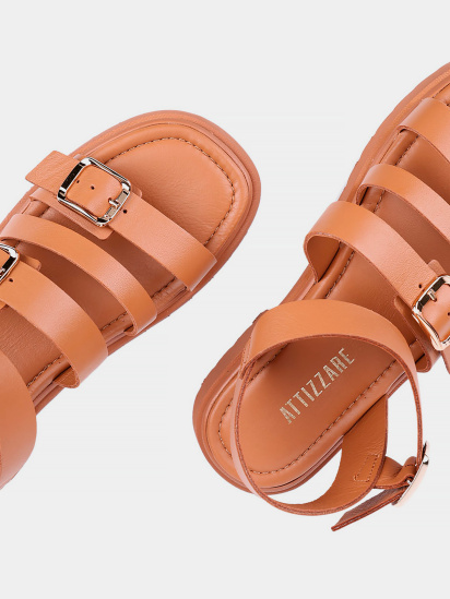 Жіночі сандалі Attizzare шкіряні коричневі модель M-596 — фото 5 - INTERTOP