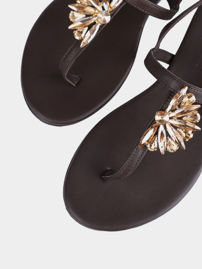 Жіночі сандалі Attizzare шкіряні коричневі модель 2501 — фото 5 - INTERTOP