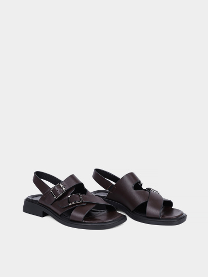 Женские сандалии Attizzare кожаные коричневые модель 6136 — фото 3 - INTERTOP