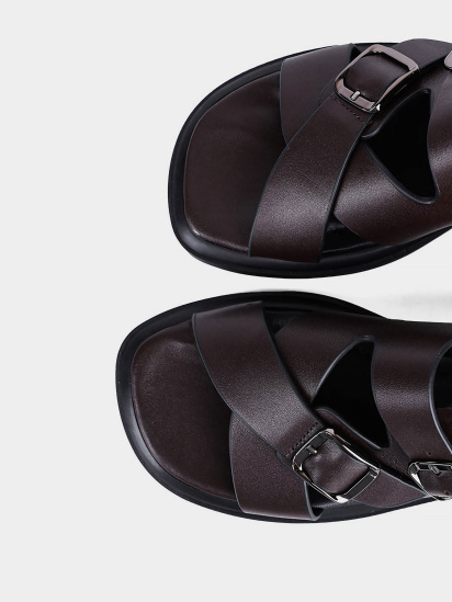 Женские сандалии Attizzare кожаные коричневые модель 6136 — фото 5 - INTERTOP
