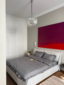 Комплект постільної білизни з тканини ранфорс сірого кольору з рюшами BedclozZzes модель 16351 Фото