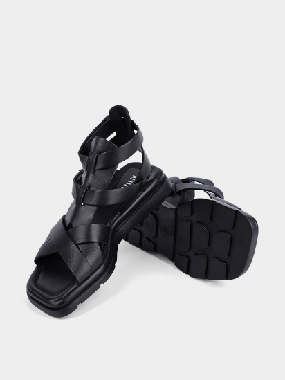 Жіночі сандалі Attizzare шкіряні чорні модель 3591 — фото - INTERTOP