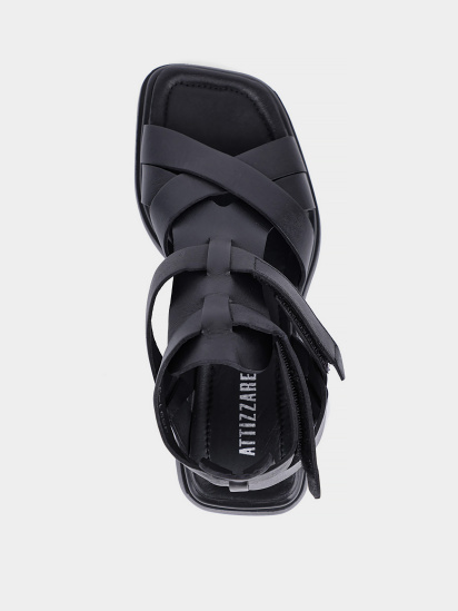 Жіночі сандалі Attizzare шкіряні чорні модель 3591 — фото 5 - INTERTOP