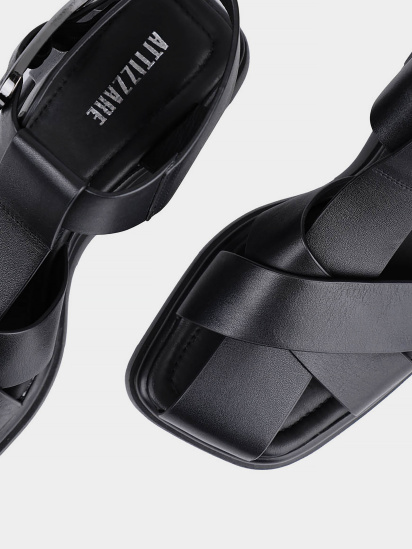 Жіночі сандалі Attizzare шкіряні чорні модель 3625 — фото 5 - INTERTOP