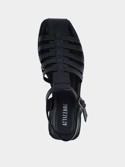 Жіночі сандалі Attizzare шкіряні чорні модель 6006 — фото - INTERTOP
