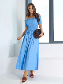 Платье макси ISSA Plus модель SA-633_голубой Фото