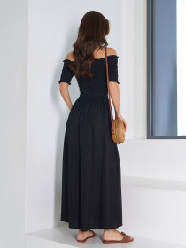 Сукня максі ISSA Plus модель SA-633_черный Фото