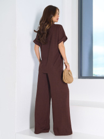 Повсякденний костюм ISSA Plus модель 12766A_темно-коричневый Повсякденний костюм ISSA Plus модель 12766A_темно-коричневый Фото