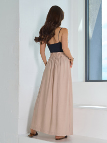 Спідниця максі ISSA Plus модель 15192_бежевый Фото