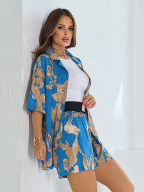 Повсякденний костюм ISSA Plus модель 15193_голубой Повсякденний костюм ISSA Plus модель 15193_голубой Фото