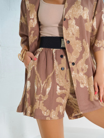 Костюм ISSA Plus модель 15193_коричневый Фото