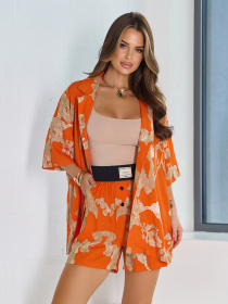 Повседневный костюм ISSA Plus модель 15193_оранжевый Фото