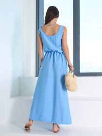 Сарафан ISSA Plus модель 15194_голубой Фото