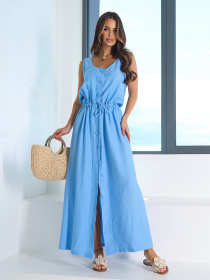 Сарафан ISSA Plus модель 15194_голубой Фото