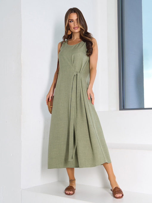 Сарафан ISSA Plus модель 15198_оливковый Фото