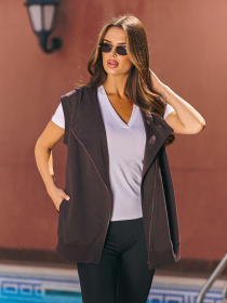 Жилет ISSA Plus модель 15214_темно-коричневый Фото