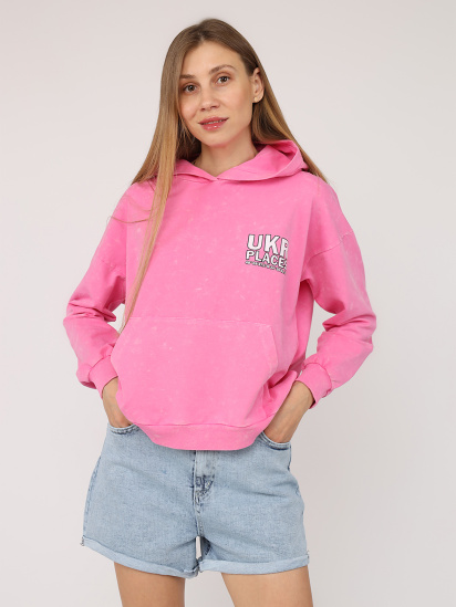 Худі жіночий колір рожевий ЦБ-00274619 модель ЦБ-00274619 — фото - INTERTOP