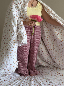 Комплект постільної білизни з тканини ранфорс квіткова з рюшами BedclozZzes модель 13467 Фото