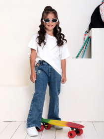 Прямі джинси ISSA Plus Модель CD-450_blue Фото