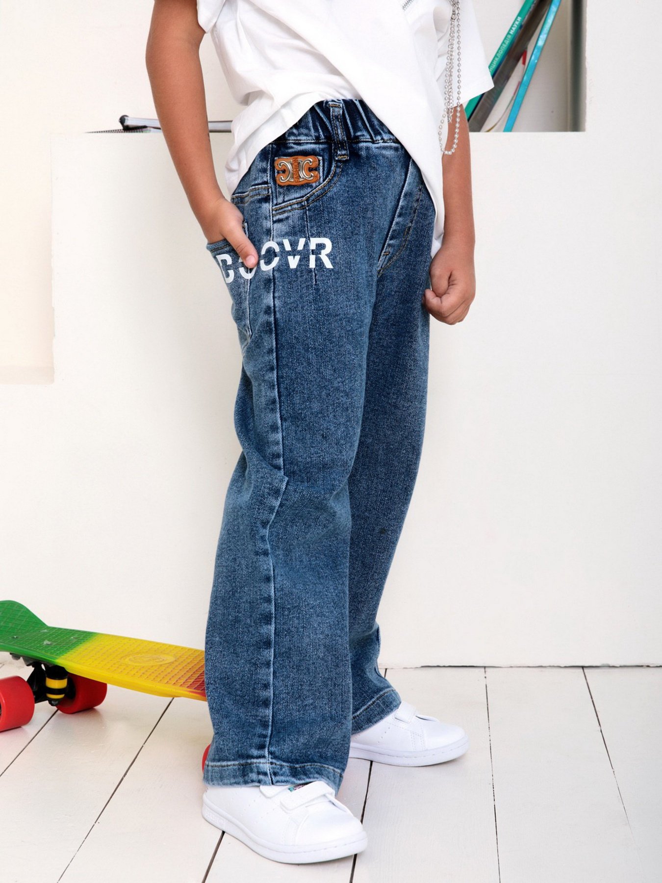 Прямые джинсы ISSA Plus модель CD-450_blue Фото