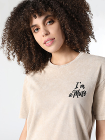 Платье-футболка Colin’s модель CL1059097_Q1.V1_BEI Фото