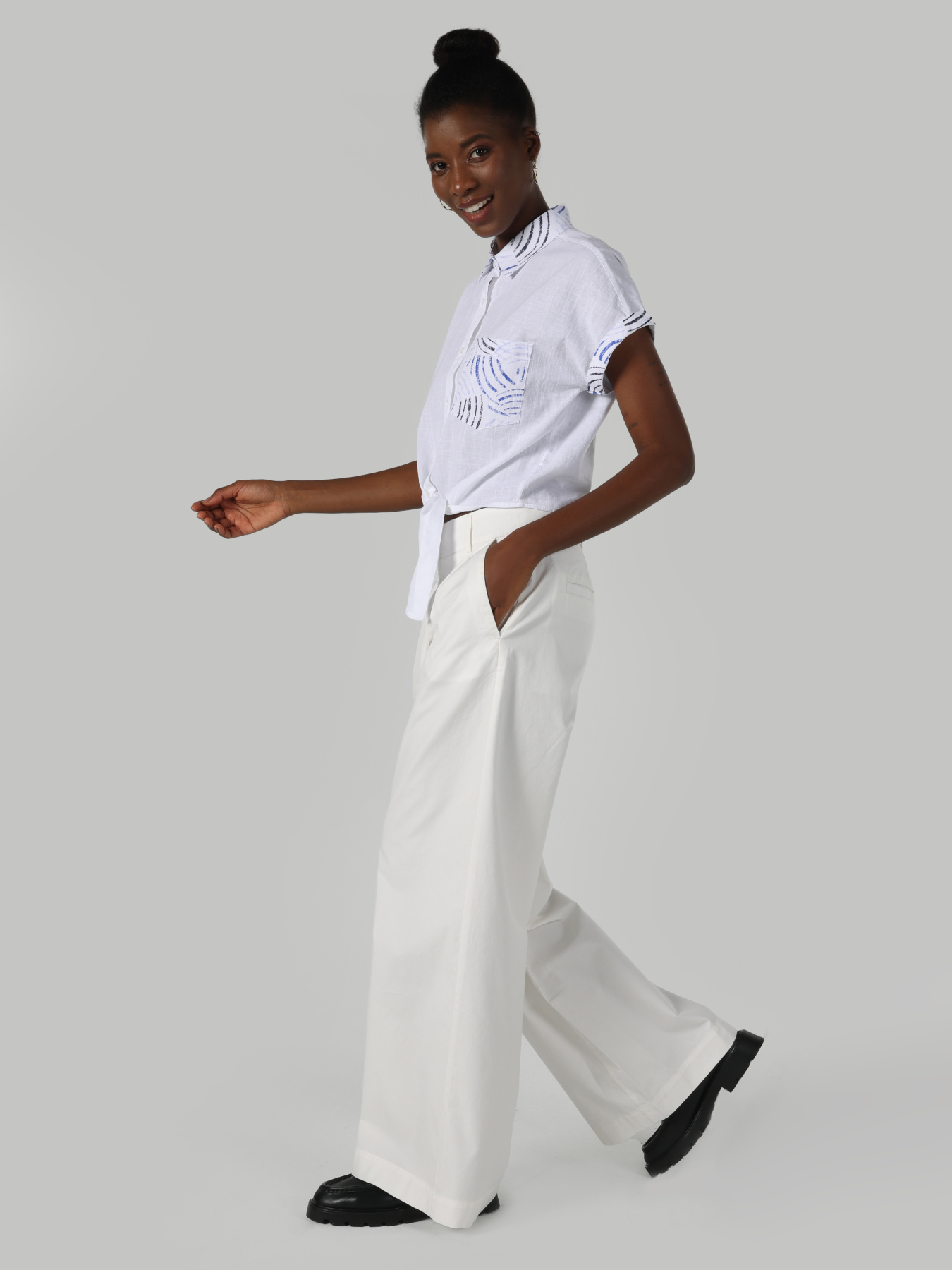 Брюки палаццо Colin’s модель CL1063927_Q1.V1_WHT Фото