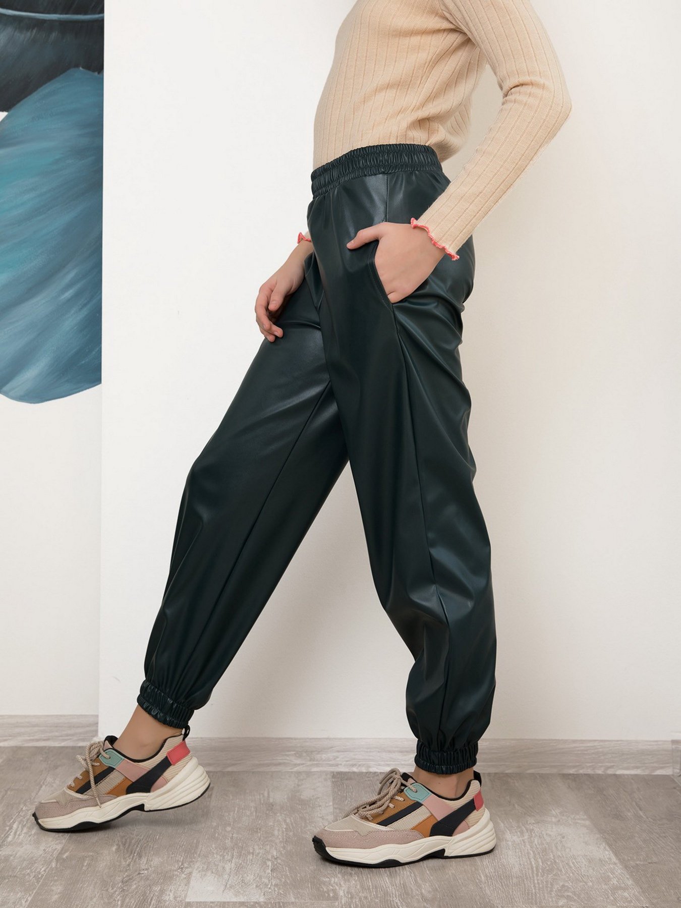 Джоггеры ISSA Plus модель CD-411_green Фото