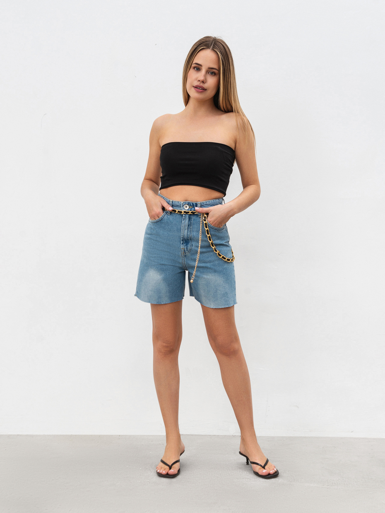 Шорти джинсові Romashka Флоу модель 206029705041 Фото