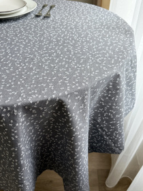 Скатертина столова із брудо- та водовідштовхувальною дією сірого кольору Ecotton модель 25034 Фото