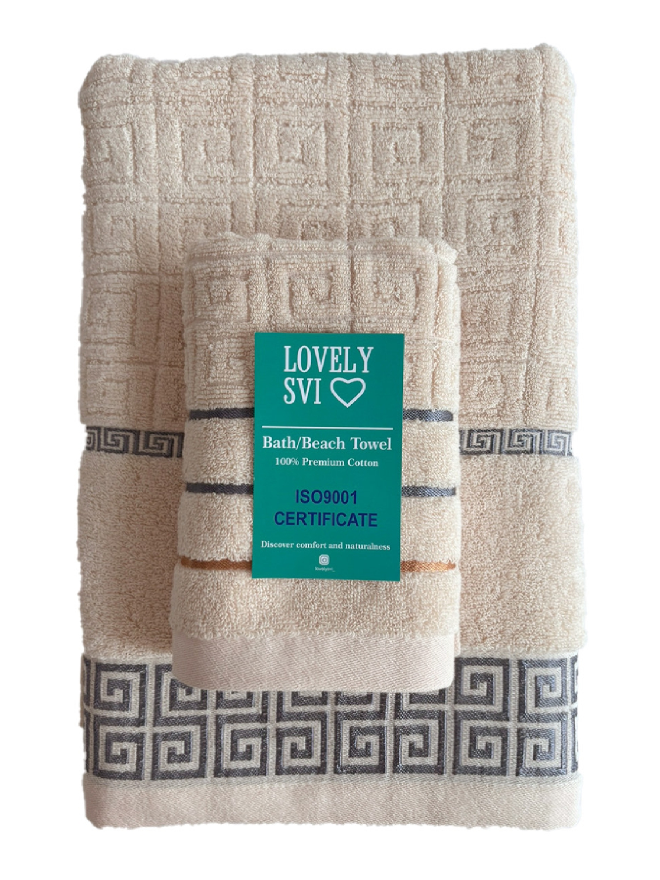 Набір 2 жаккардові рушники для ванної, готелів, SPA, саун 70х140 см + 35 х 75 см Версаче Персиковый Lovely Svi модель 2561110 Набір 2 жаккардові рушники для ванної, готелів, SPA, саун 70х140 см + 35 х 75 см Версаче Персиковый Lovely Svi модель 2561110 Фото