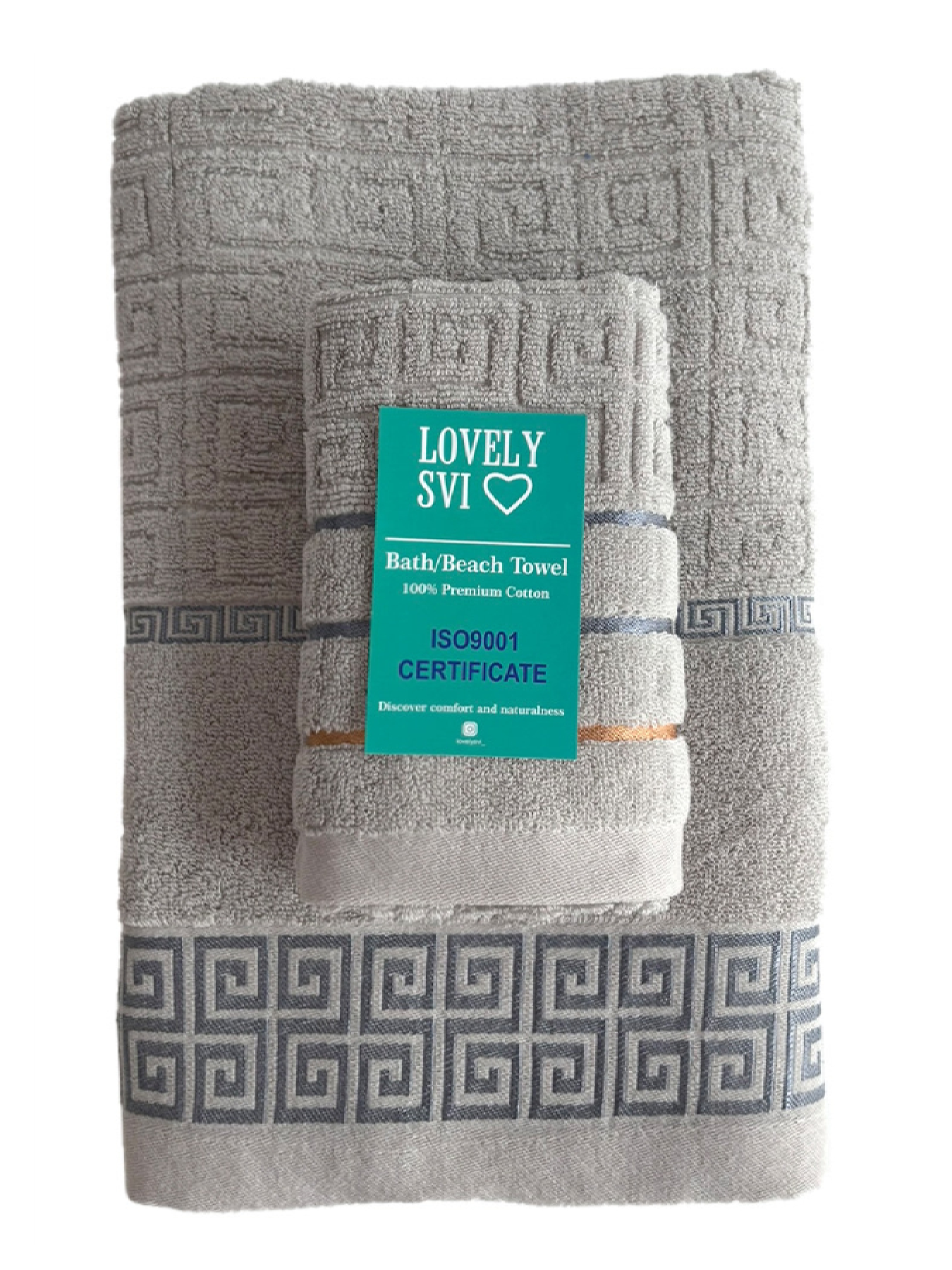 Набір 2 жаккардові рушники Lovely Svi для ванної, готелів, SPA, саун 70х140 см + 35 х 75 см Версаче Сірий Lovely Svi модель 2561097 Набір 2 жаккардові рушники Lovely Svi для ванної, готелів, SPA, саун 70х140 см + 35 х 75 см Версаче Сірий Lovely Svi модель 2561097 Фото