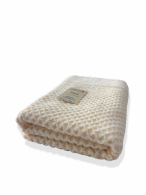 Рушник жаккардовий  для ванної, готелів, СПА, в подарунковому пакеті - Diamond Grid Кремовий Lovely Svi  модель 571124 Фото