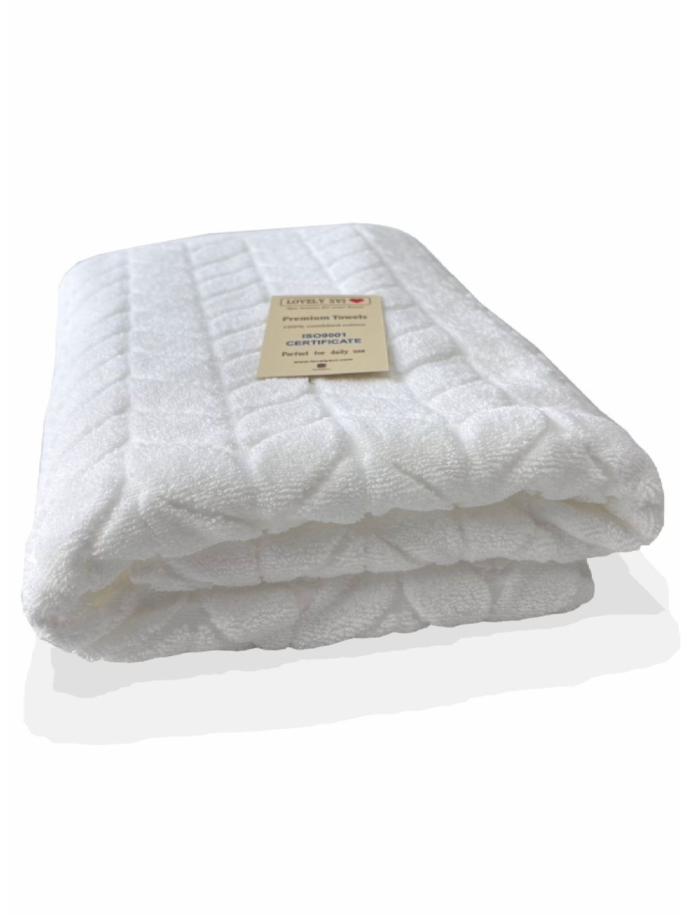 Рушник жаккардовий  для ванної, готелів, СПА, в подарунковому пакеті - Milano Білий Lovely Svi  модель 681124 Фото