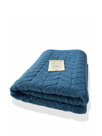 Полотенце банное  хлопок жаккардовое для ванной, отелей, СПА, в подарочном пакете -  Milano Синий Lovely Svi  модель 691124 Фото