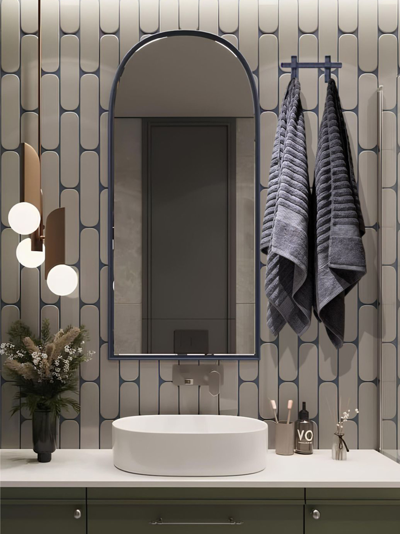 Набір 2 шт жаккардових бавовняних рушників для ванної, готелів, СПА, в подарунковому пакеті - Oxford Stripe Сірий Lovely Svi  модель 241124 Фото