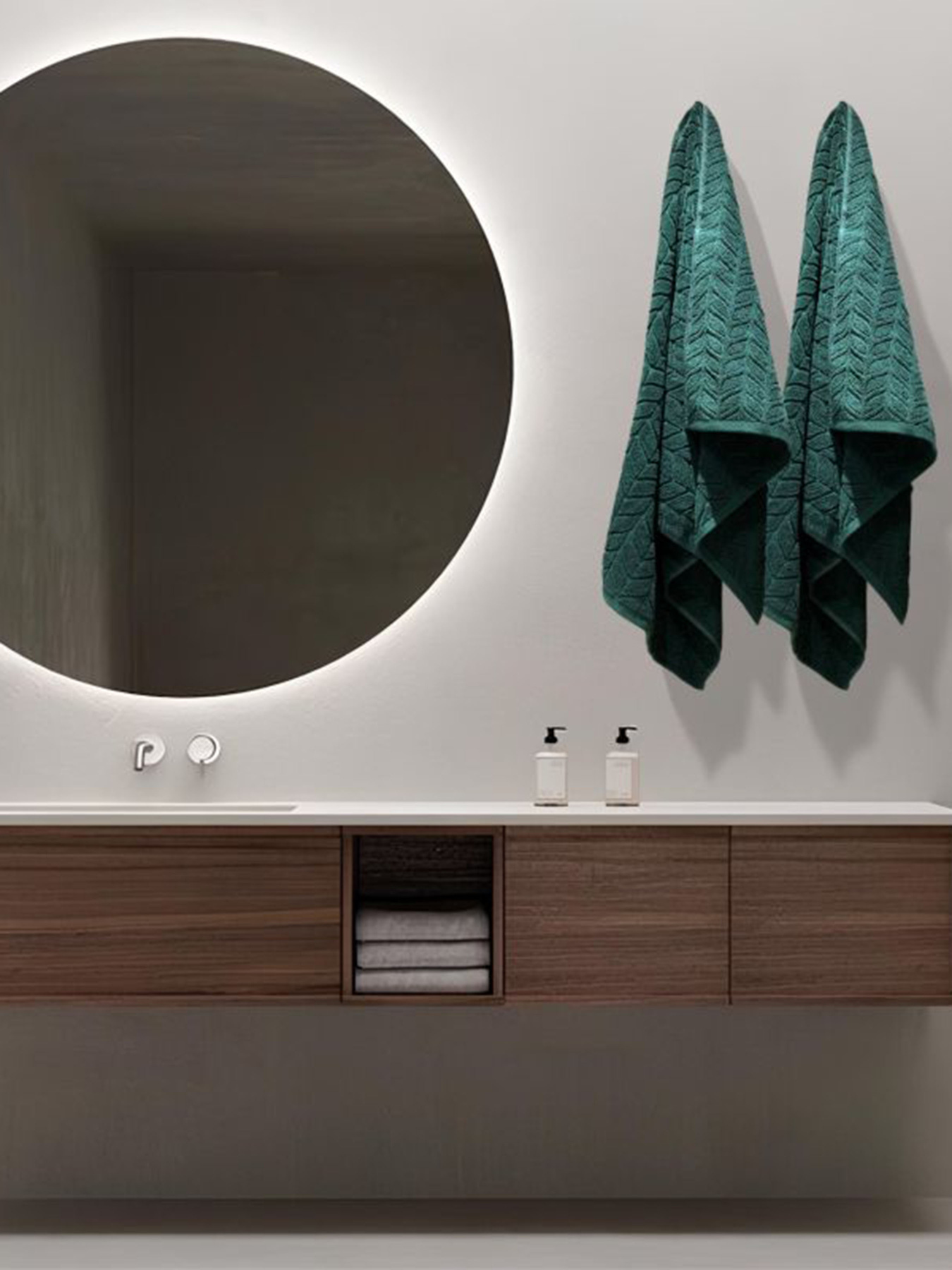 Набір 2 шт жаккардових бавовняних рушників для ванної, готелів, СПА, в подарунковому пакеті -  Milano Зелений Lovely Svi  модель 661124 Фото