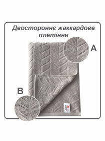 Набор 2 жаккардовых полотенца  для ванной, гостиниц, СПА, на подарок, Milano бежево-серый Lovely Svi  модель 671124 Фото