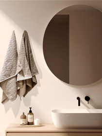 Набор 2 жаккардовых полотенца  для ванной, гостиниц, СПА, на подарок, Milano бежево-серый Lovely Svi  модель 671124 Фото