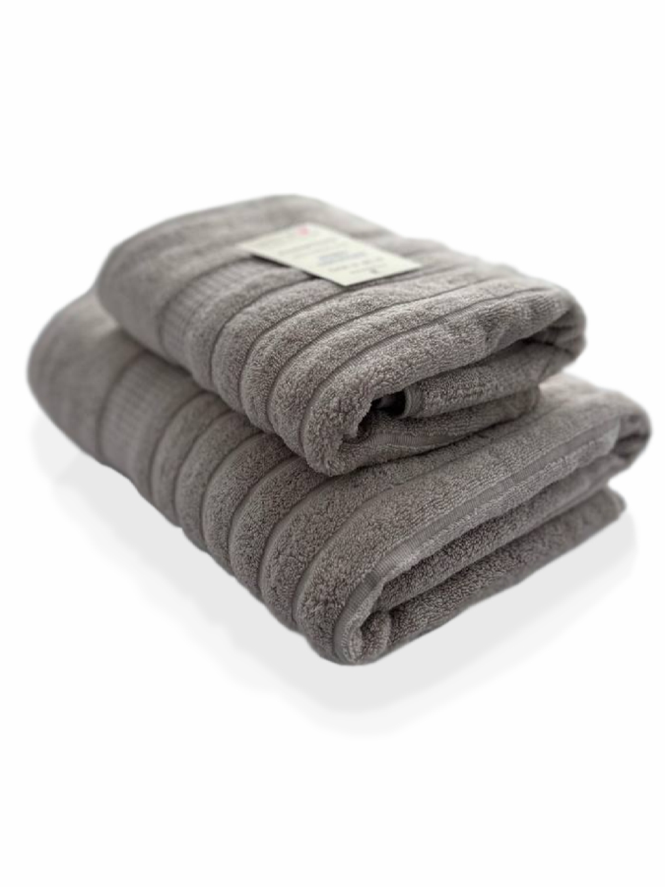 Набор 2 жаккардовых полотенца для ванной, отелей, СПА, в подарок, Oxford Stripe Cool бежево - серый Lovely Svi модель 351124 Набор 2 жаккардовых полотенца для ванной, отелей, СПА, в подарок, Oxford Stripe Cool бежево - серый Lovely Svi модель 351124 Фото