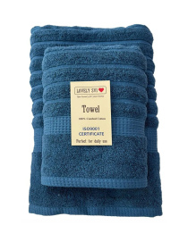 Набір 2 жакардові рушники для ванної, готелів, СПА, на подарунок, Oxford Stripe темно – синій Navy Blue Lovely Svi модель 361124 Набір 2 жакардові рушники для ванної, готелів, СПА, на подарунок, Oxford Stripe темно – синій Navy Blue Lovely Svi модель 361124 Фото