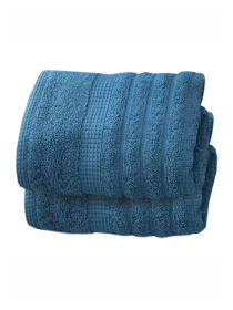 Набор 2 жаккардовых полотенца  для ванной, отелей, СПА, в подарок,  Oxford Stripe Синий Lovely Svi  модель 451124 Фото