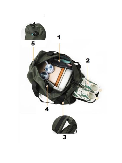 Дорожня сумка RoyalBag модель TB1-T-258KH — фото 6 - INTERTOP