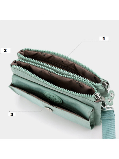 Кросс-боди RoyalBag модель WT1-0520GR — фото 5 - INTERTOP