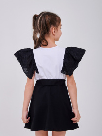 Блуза SMIL Модель smil_114042-belyj-s-cernym Фото