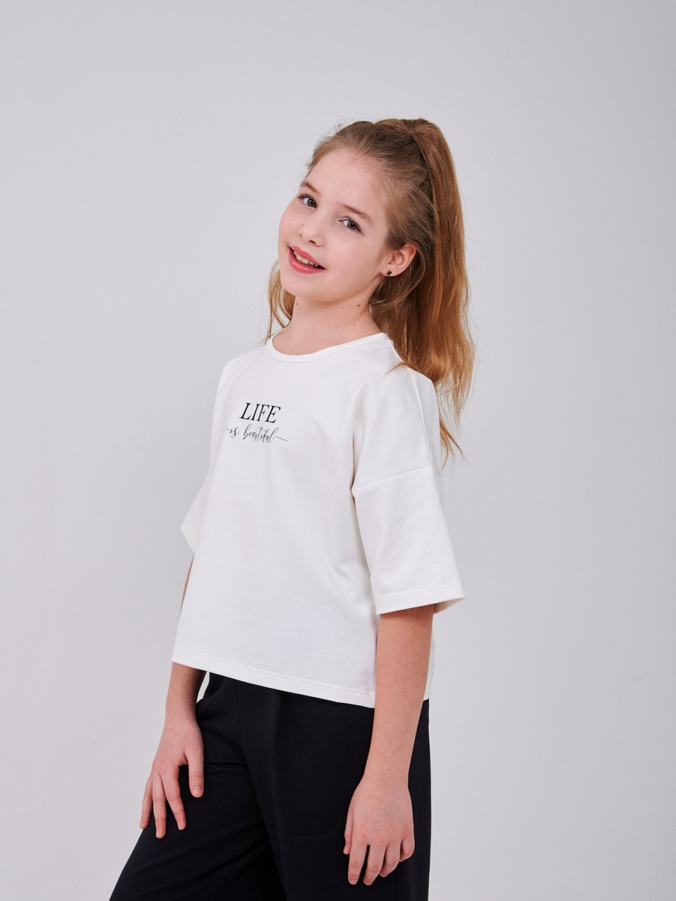 Футболка SMIL Модель smil_114045-molocnyj Фото