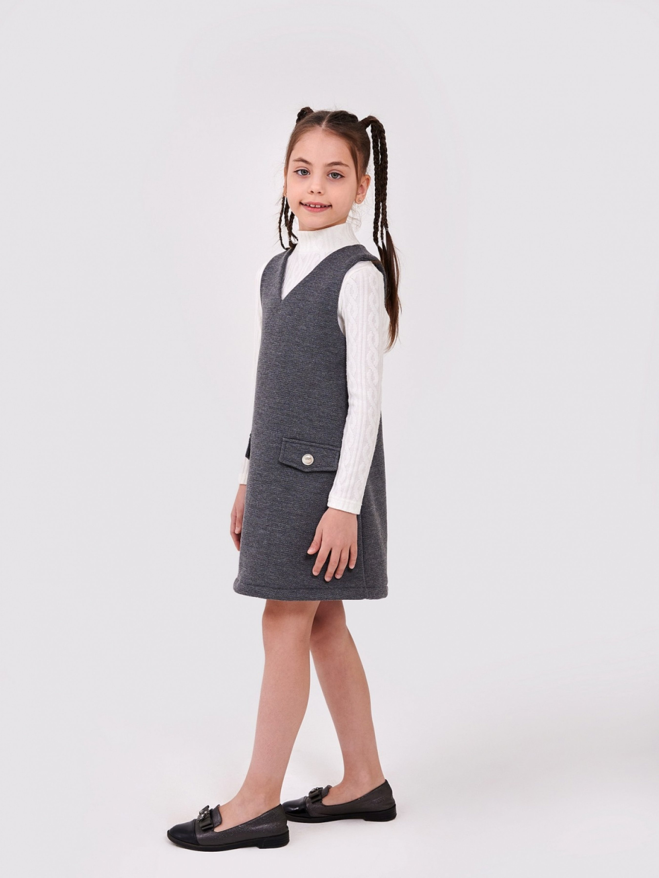 Сарафан SMIL модель smil_120449-temno-seryj-melanz Фото